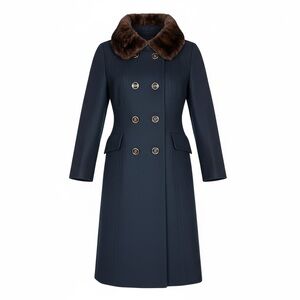 VTG 50s Black Dressy Coat Mink Collar S Refined Classy Classic High End Luxury